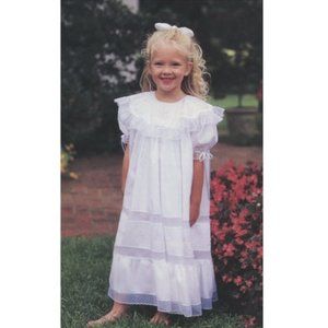RARE Strasburg Vintage White Heirloom Dress Sheree Aust Flower Girl Size 5/6